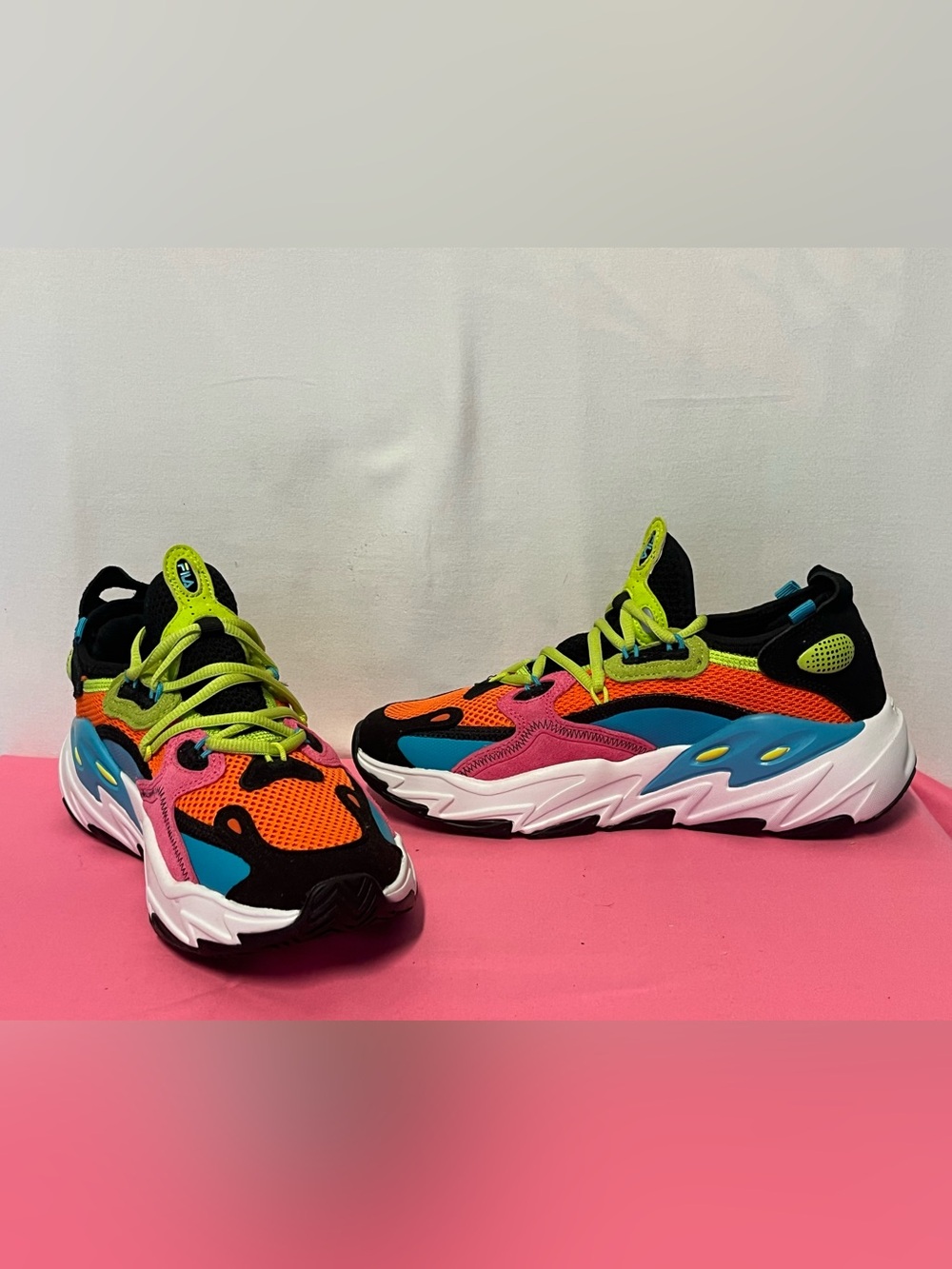 FILA Electrove 2 Neon Multicolor Chunky Sneakers Size 6.5 Y2K Rave Streetwear - Picture 8 of 10